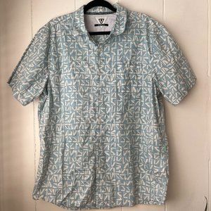 Vissla Print Hawaiian Aloha Button-Up Shirt Men's Size XL